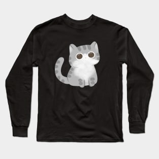 Single brain cell cat Long Sleeve T-Shirt